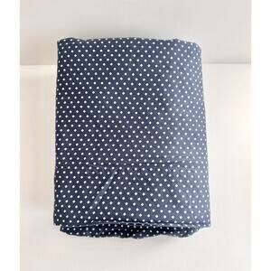 Raymond Waites Queen Flat & Fitted Sheet 100% Organic Cotton Navy Blue Geometric